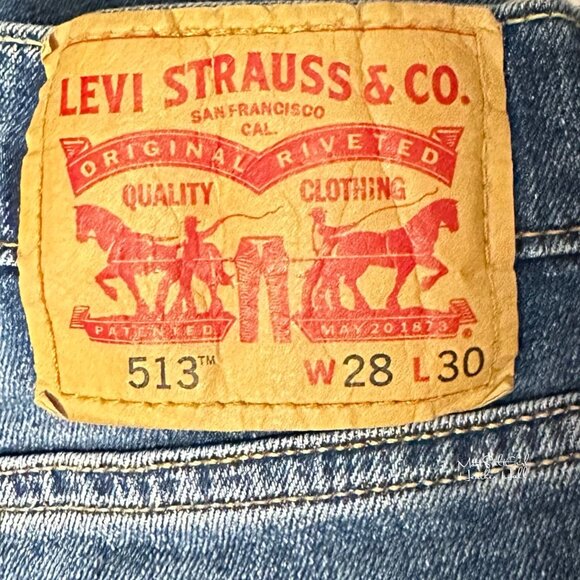 Levi's 513 Slim Straight Men's Jeans Size 28/30 - Picture 5 of 7